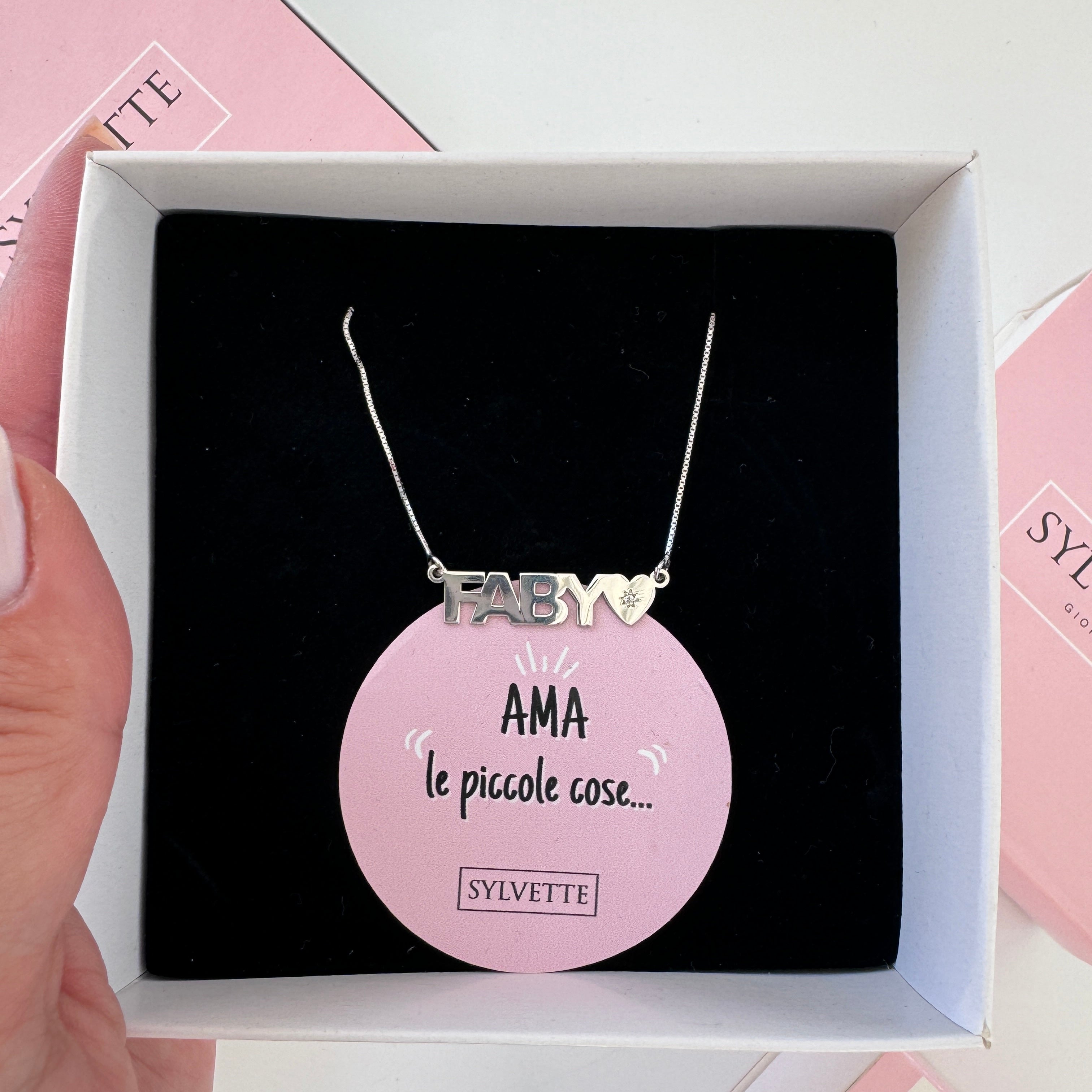 Collana nome e cuore