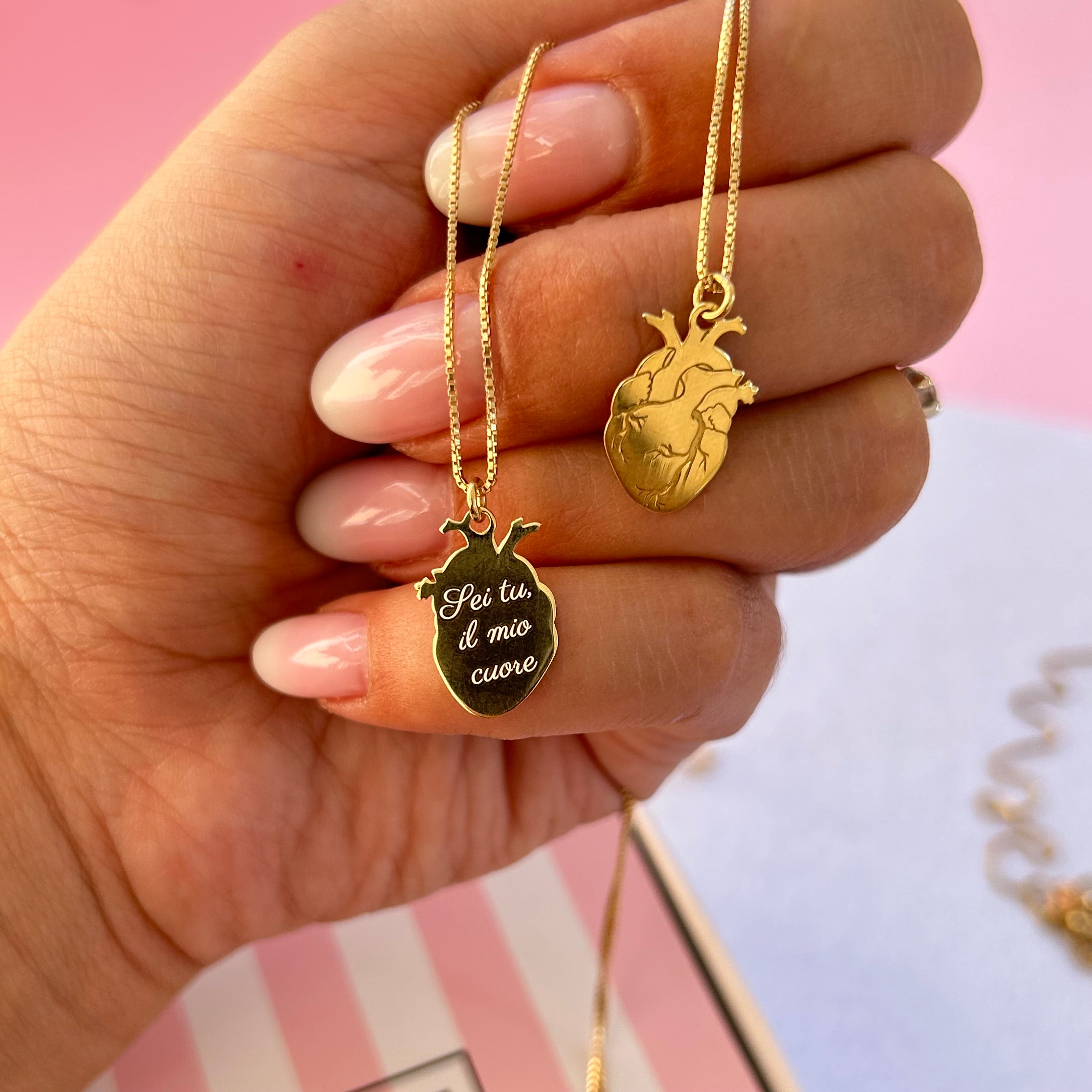 collana cuore anatomico