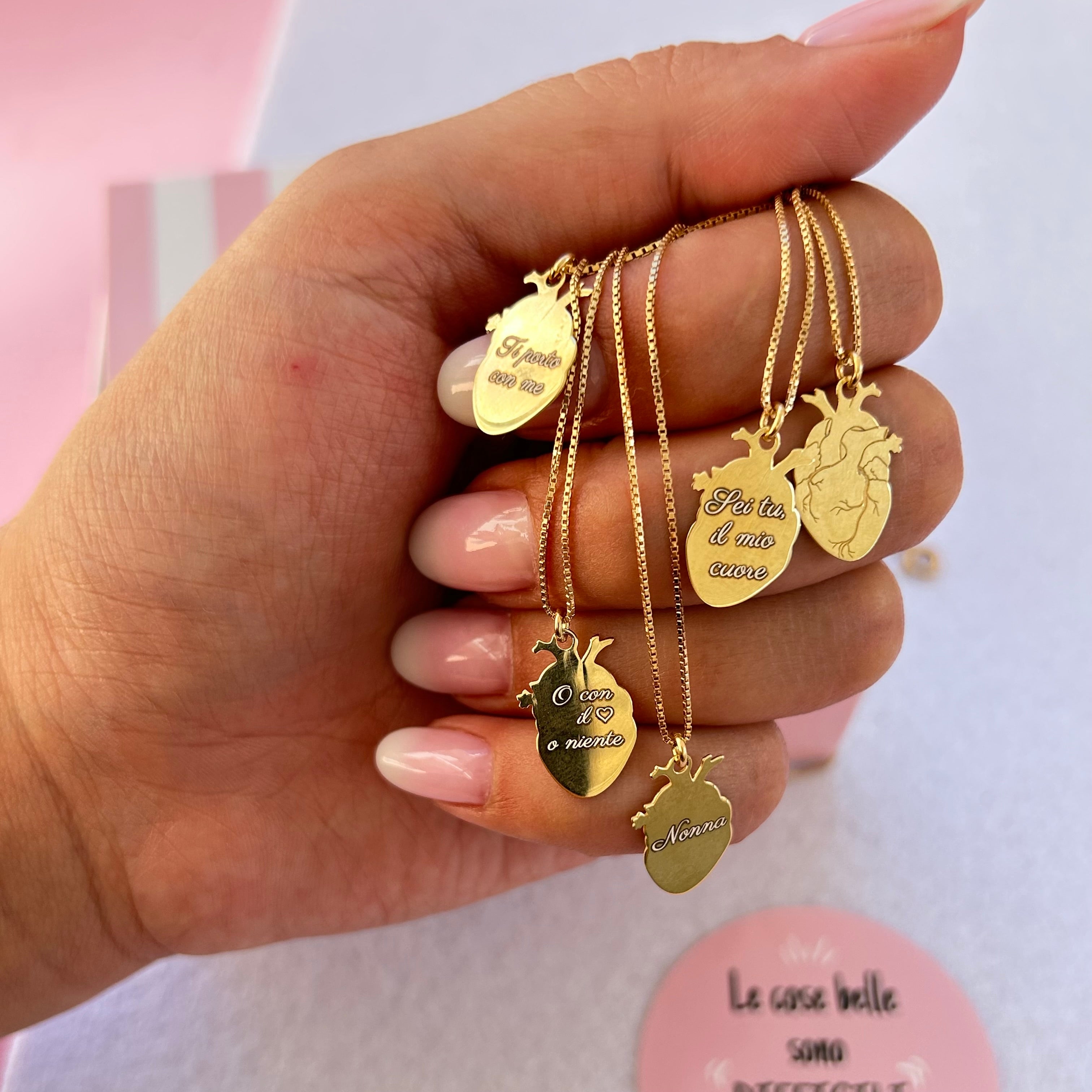 collana cuore anatomico