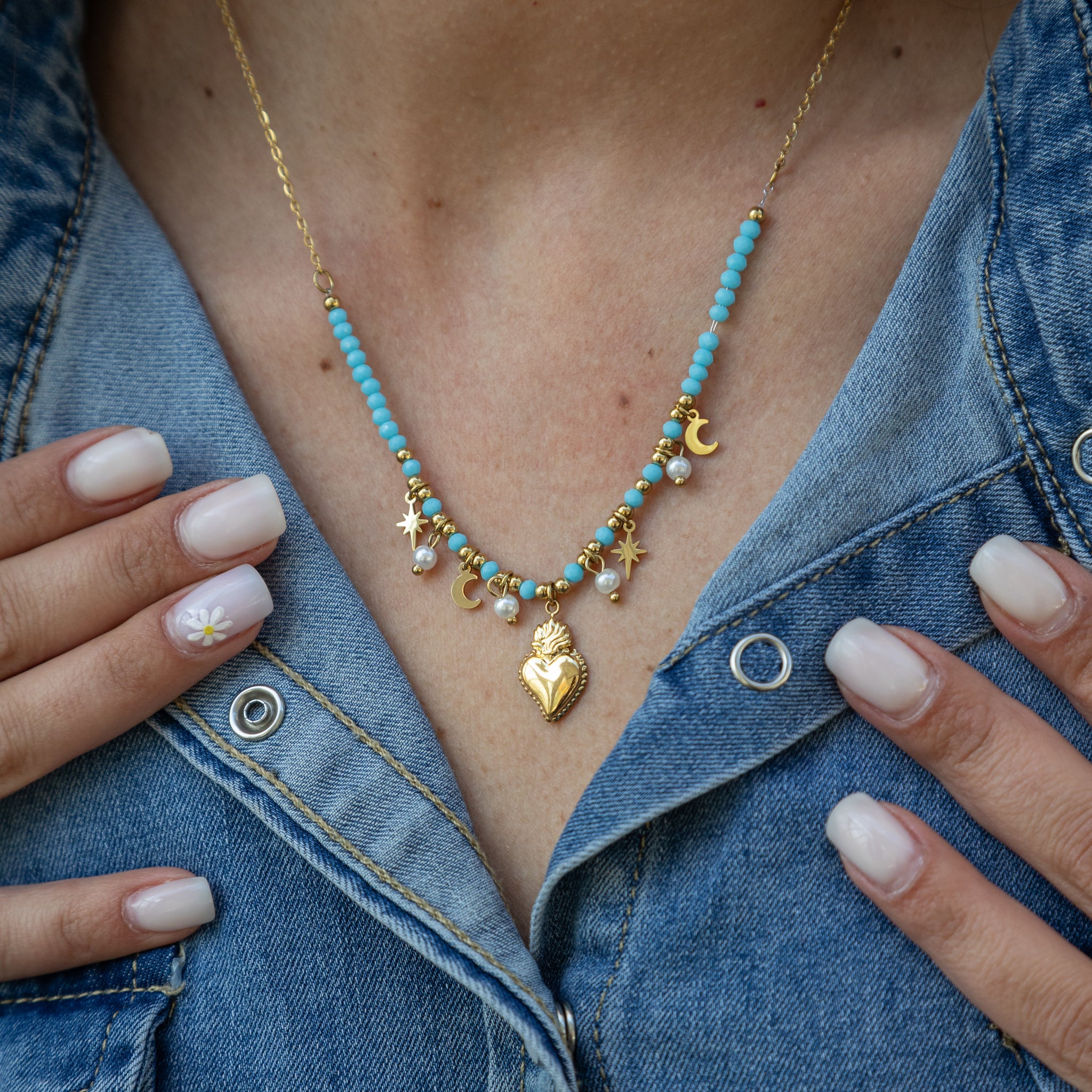 Collana Perline+Charm
