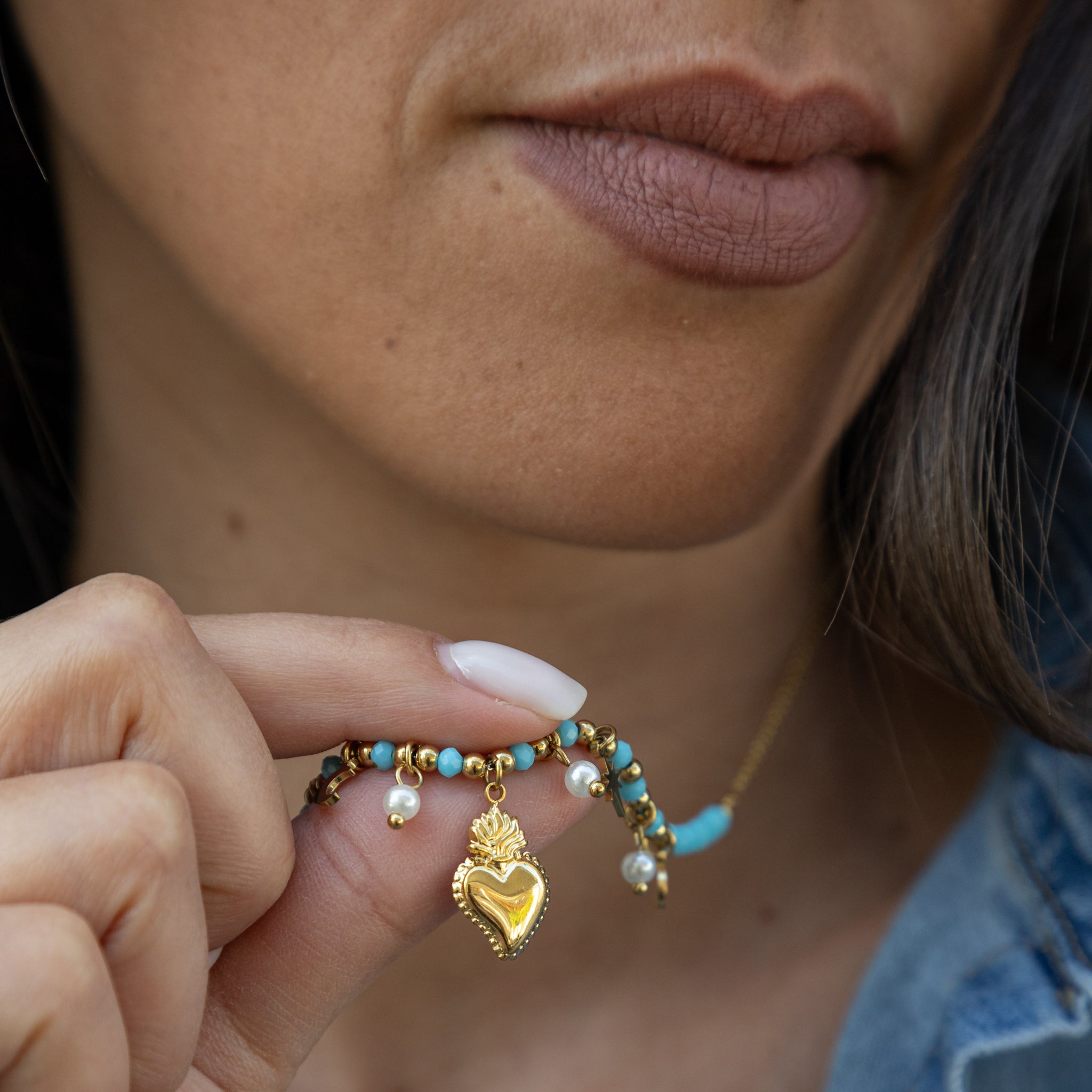 Collana Perline+Charm