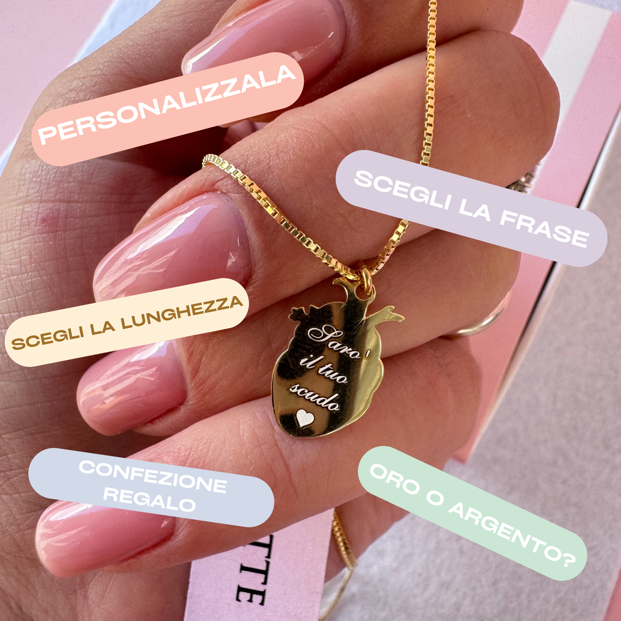 Collana cuore anatomico