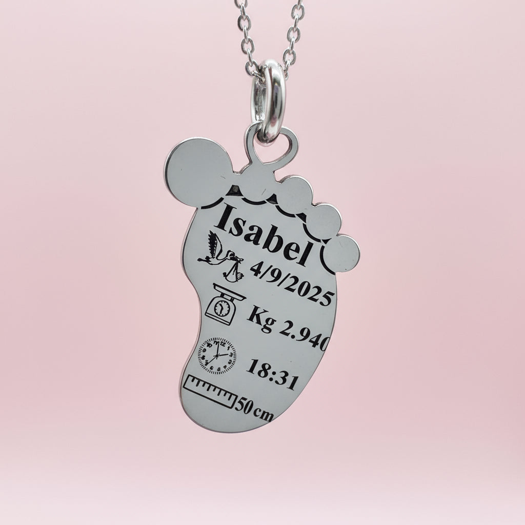 Collana piedino nascita